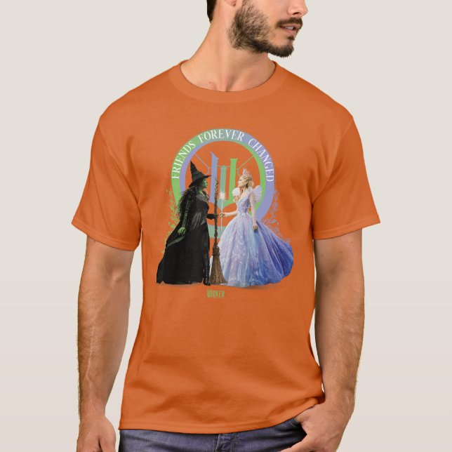 Wicked For Good Glinda and Elphaba Friends Forever T-Shirt (Vorderseite)