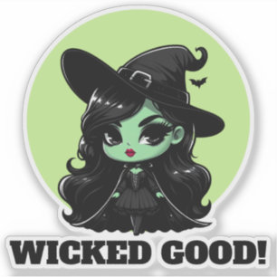 Wicked Good Little Green Hexe Einladung Aufkleber