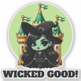 Wicked Good Little Green Hexe Einladung Aufkleber