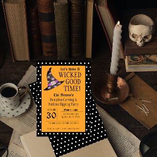 Wicked Good Time Orange Halloween Einladung