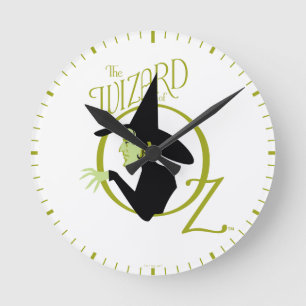 Wicked Hexe™ Der Assistent für OZ™-Logo Runde Wanduhr