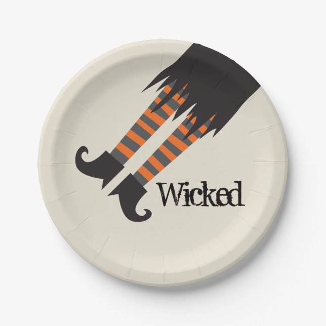 Wicked Hexe Funny Halloween Pappteller (Vorderseite)