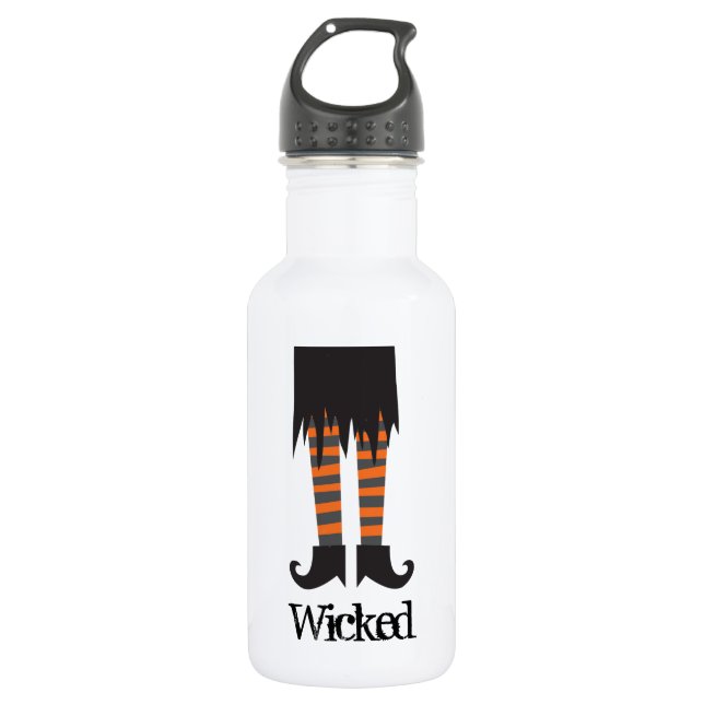 Wicked Hexe Funny Halloween Trinkflasche (Vorderseite)