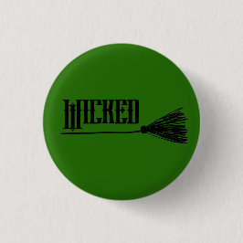Wicked Hexe Personalisiert Broomstick-Button Button