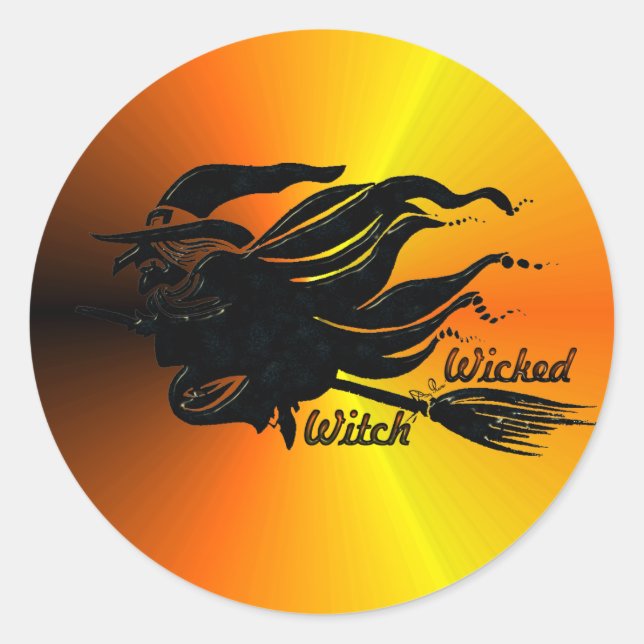 Wicked Hexenkleber Runder Aufkleber (Vorderseite)