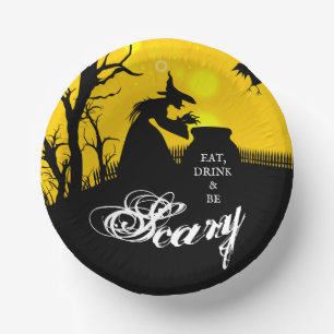 Wicked Hexenmeister Silhouette Halloween Pappteller