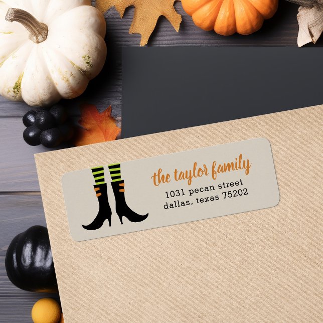 Wicked Hexenstiefel Halloween Address Labels (Von Creator hochgeladen)