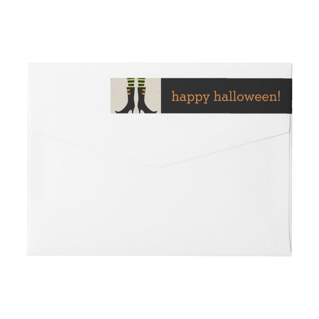 Wicked Hexenstiefel Halloween Address Labels (Rückseite)