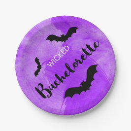 Wicked Junggeselinnen-Abschied Black Bat Witchy Pappteller