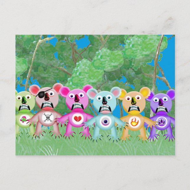 WICKED KOALAS POSTKARTE (Vorderseite)