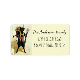 Wicked Krampus Beängstigend Demo Weihnachten Weihn Adressaufkleber