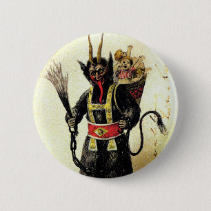 Wicked Krampus Beängstigend Demo Weihnachten Weihn Button