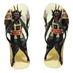 Wicked Krampus Beängstigend Demo Weihnachten Weihn Flip Flops