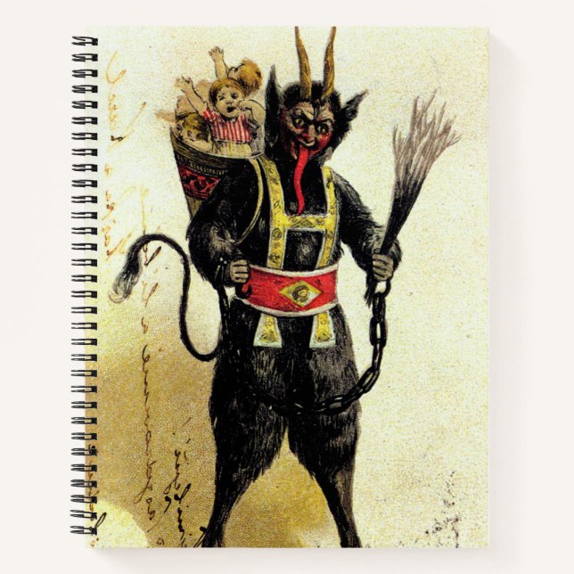 Wicked Krampus Beängstigend Demo Weihnachten Weihn Notizbuch (Vorderseite)