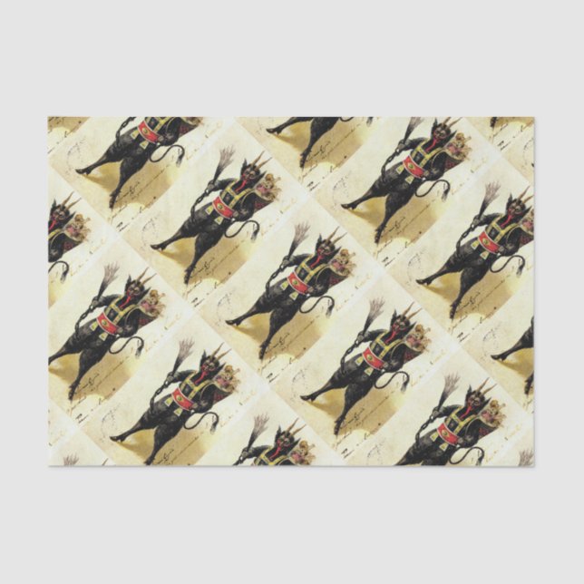 Wicked Krampus Beängstigend Demo Weihnachten Weihn Seidenpapier (Vorderseite)