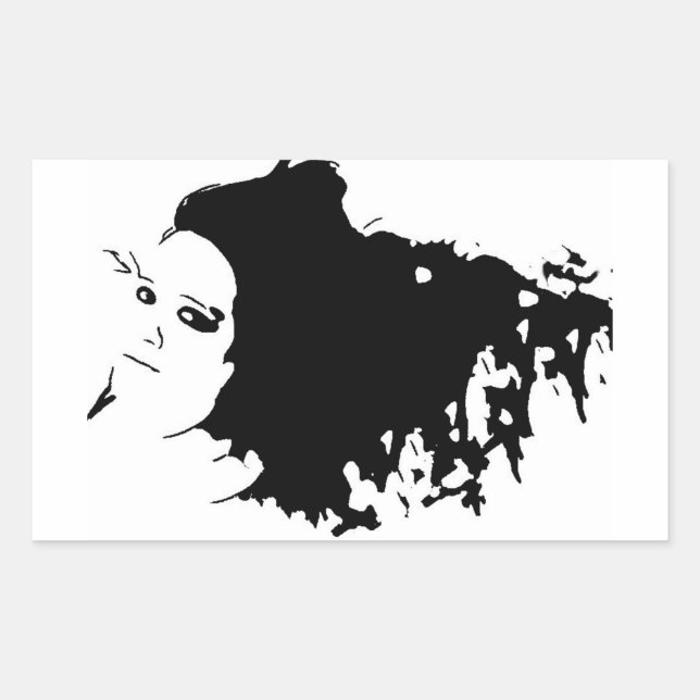Wicked Mane Rechteckiger Aufkleber (Vorderseite)