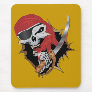 Wicked Pirate Skull Mousepad