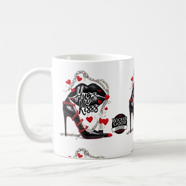 Wicked Polka Radio Hugs and Kisses Mug Kaffeetasse (Links)