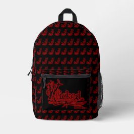 Wicked Red Backpack Bedruckter Rucksack