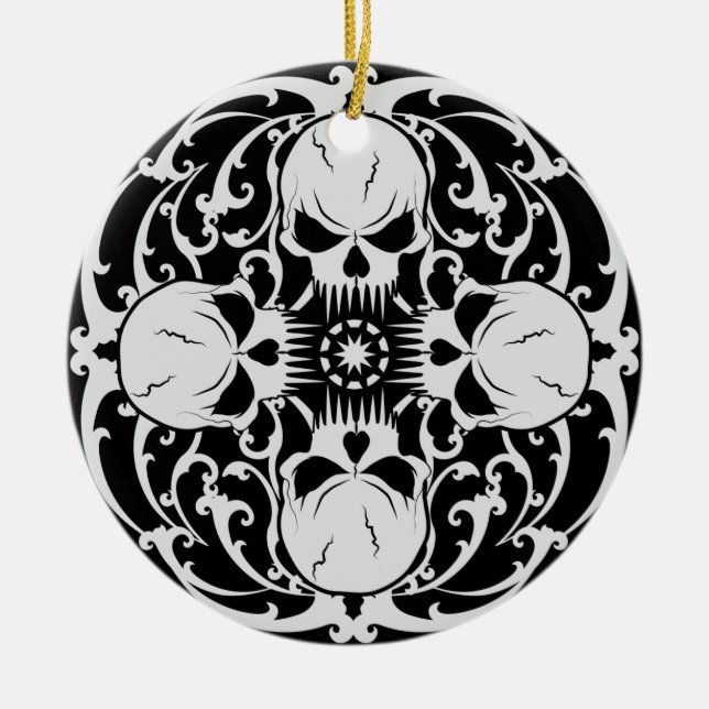 Wicked Skulls Keramik Ornament (Vorne)