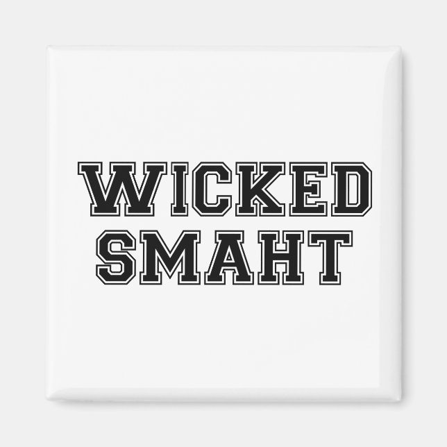 Wicked Smart (Smaht) Uni Boston Magnet (Vorne)