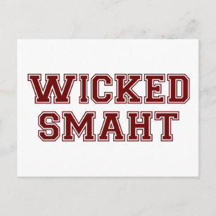 Wicked Smart (Smaht) Uni Boston Postkarte