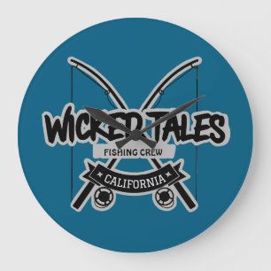 Wicked Tales Fishing-Crew Große Wanduhr