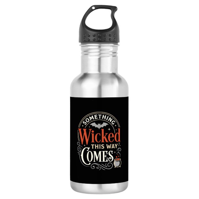 Wicked This Way Comes Halloween-Design_1 Edelstahlflasche (Vorderseite)