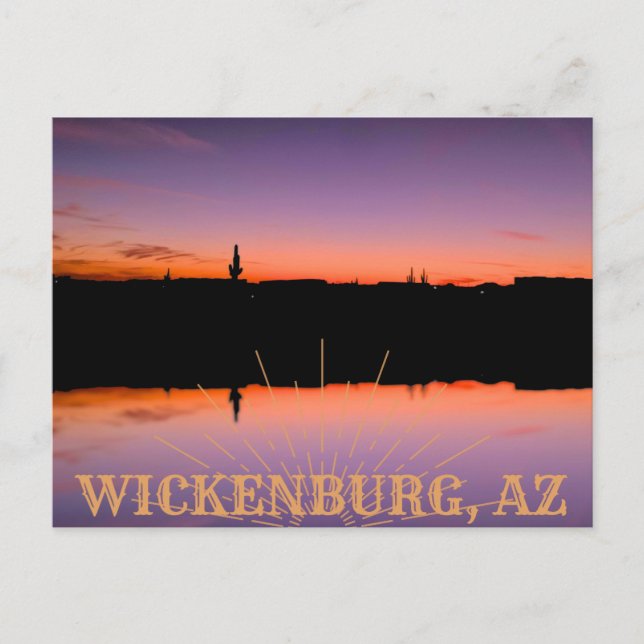 Wickenburg Sunset Postcard Postkarte (Vorderseite)