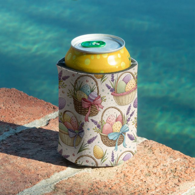 Wicker Basket Easter Eggs with Lavender Dosenkühler (In Situ Pool)