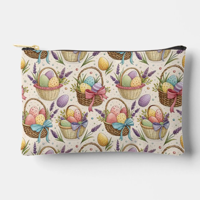Wicker Basket Easter Eggs with Lavender Zubehörtasche (Vorderseite)