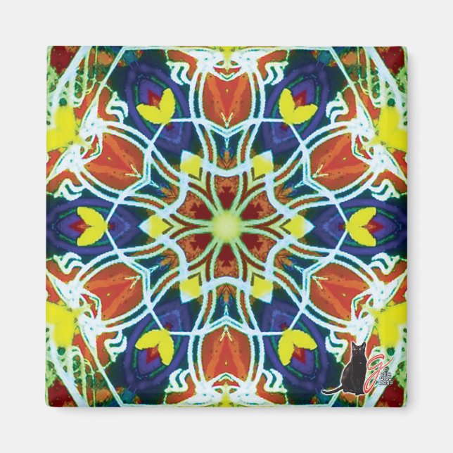 Wicker Kaleidoskop Magnet (Vorne)