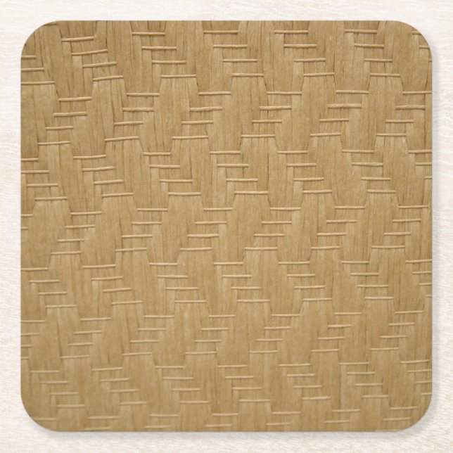 WICKER PATTERN RECHTECKIGER PAPPUNTERSETZER (Vorderseite)
