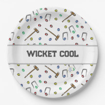 Wicket Cool Croquet Pun Hand Illustriert einzigart