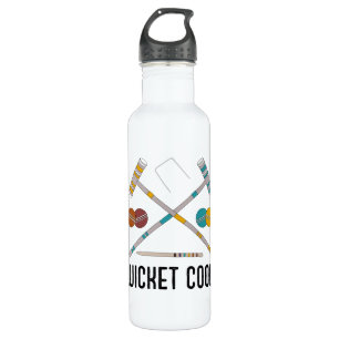 Wicket Coole lustige Croquet-Spieler Edelstahlflasche