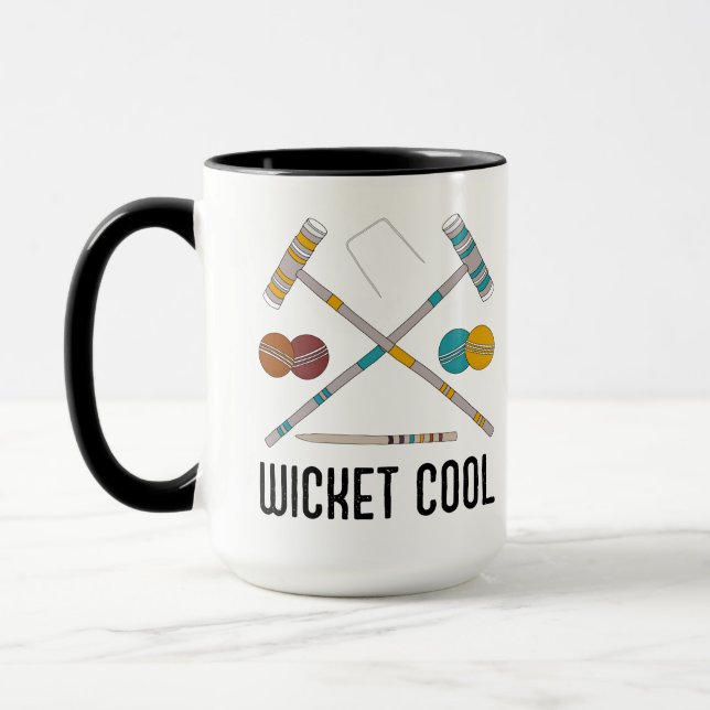 Wicket Coole lustige Croquet-Spieler Tasse (Links)