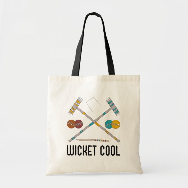Wicket Coole lustige Croquet-Spieler Tragetasche (Vorne)