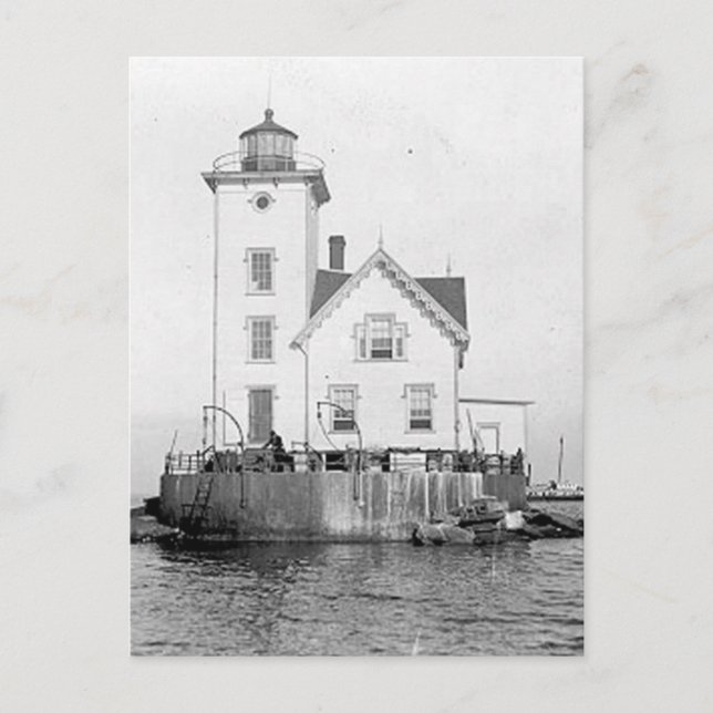 Wickford Harbor Lighthouse Postkarte (Vorderseite)