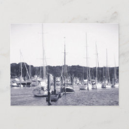 Wickford Harbour Rhode Island BW Post Card Print Postkarte