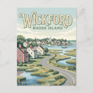 Wickford Village Rhode Island Postkarte