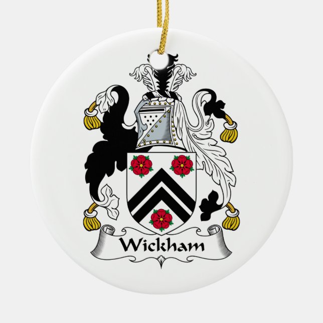 Wickham Familienwappen Keramikornament (Vorne)