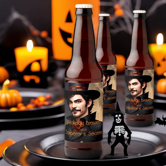 Wicklerisch mit Zauberer-Geheimtipp-Halloween gebr Bierflaschenetikett (Von Creator hochgeladen)