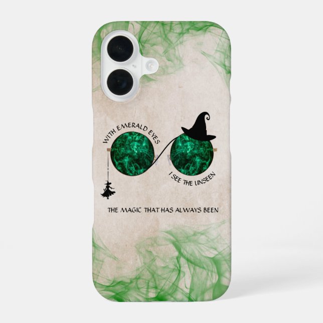 Wicklerisch verzaubert Emerald Eye iPhone-Fall iPhone 16 Hülle (Rückseite)
