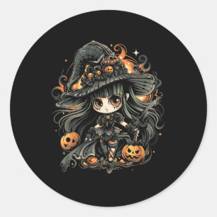 Wicklerisch verzaubert Halloween Art Runder Aufkleber