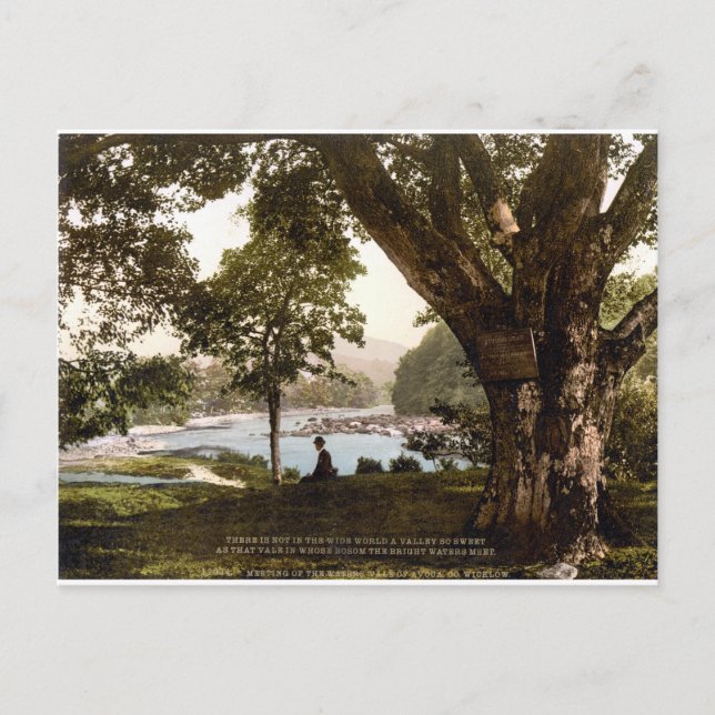 Wicklow Irland, Thomas Moore Avoca Gedicht Postkarte (Vorderseite)