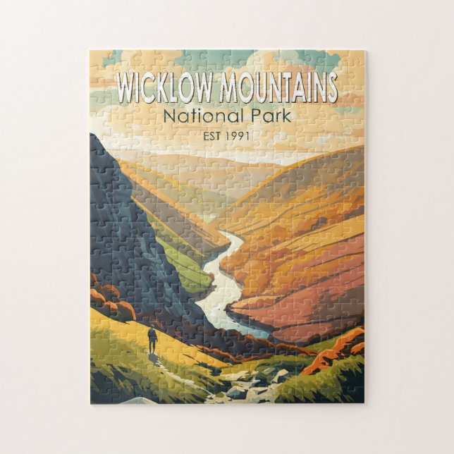 Wicklow Mountains National Park Irland Reisen Art Puzzle (Vertikal)
