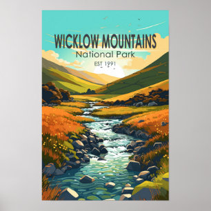 Wicklow Mountains Nationalpark Irland Fluss Kunst Poster