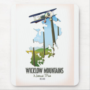 Wicklow-Mountains-Nationalpark Irland Karte Mousepad
