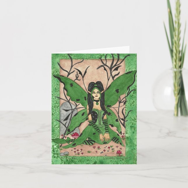Wickly Green Notecard Karte (Vorderseite)
