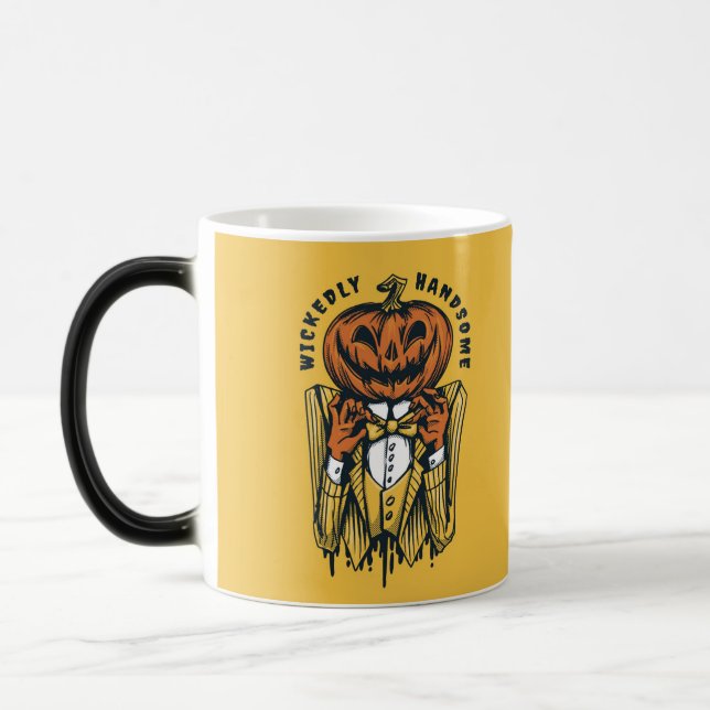 Wickly Handsome Jack-O-Lantern Halloween Verwandlungstasse (Links)